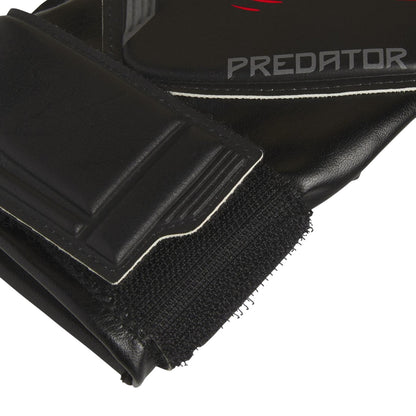Black-Red - Back - Adidas Childrens-Kids Predator Training Goalkeeper Gloves