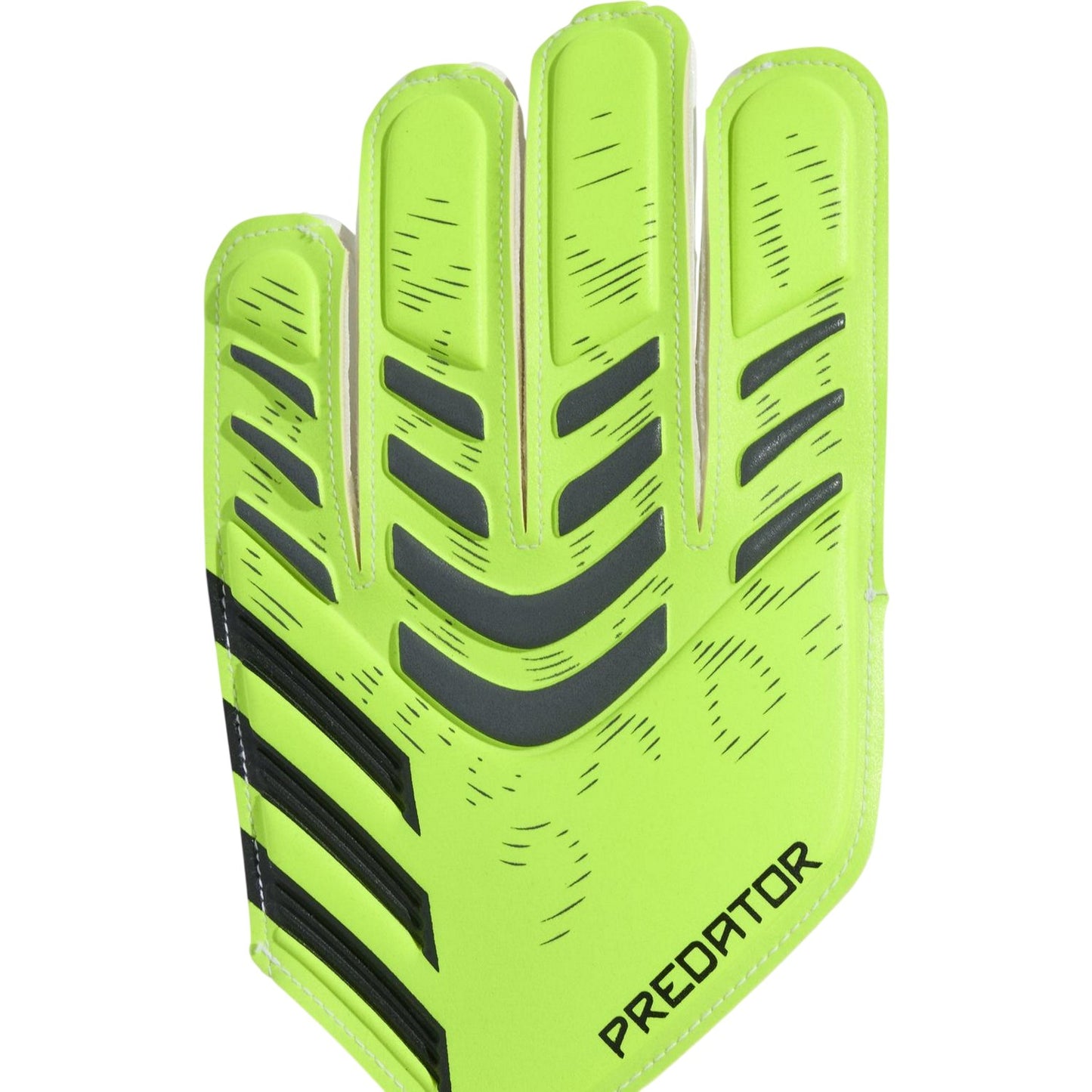 Lemon-Black - Back - Adidas Childrens-Kids Predator Training Goalkeeper Gloves