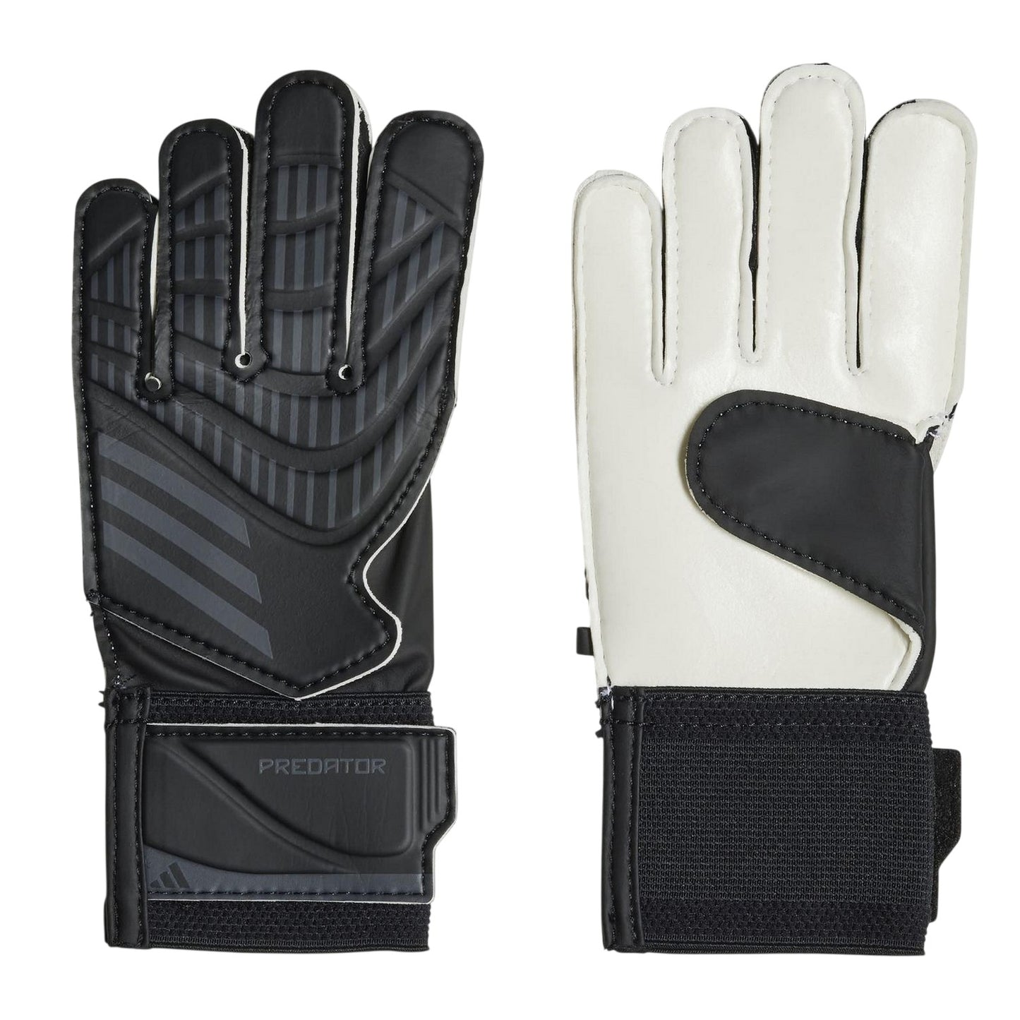 Black - Front - Adidas Childrens-Kids Predator Training Goalkeeper Gloves