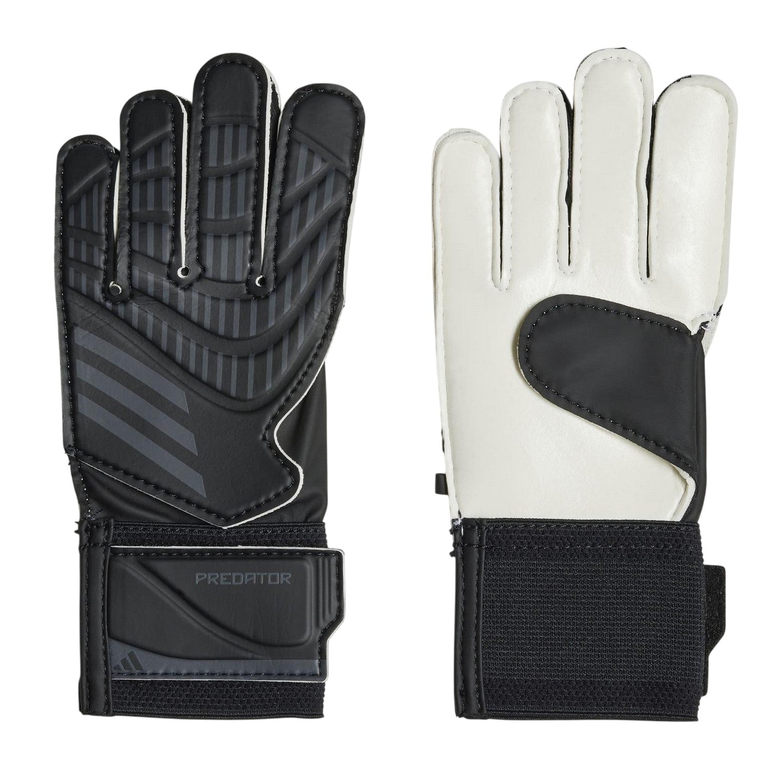 Black - Front - Adidas Childrens-Kids Predator Training Goalkeeper Gloves