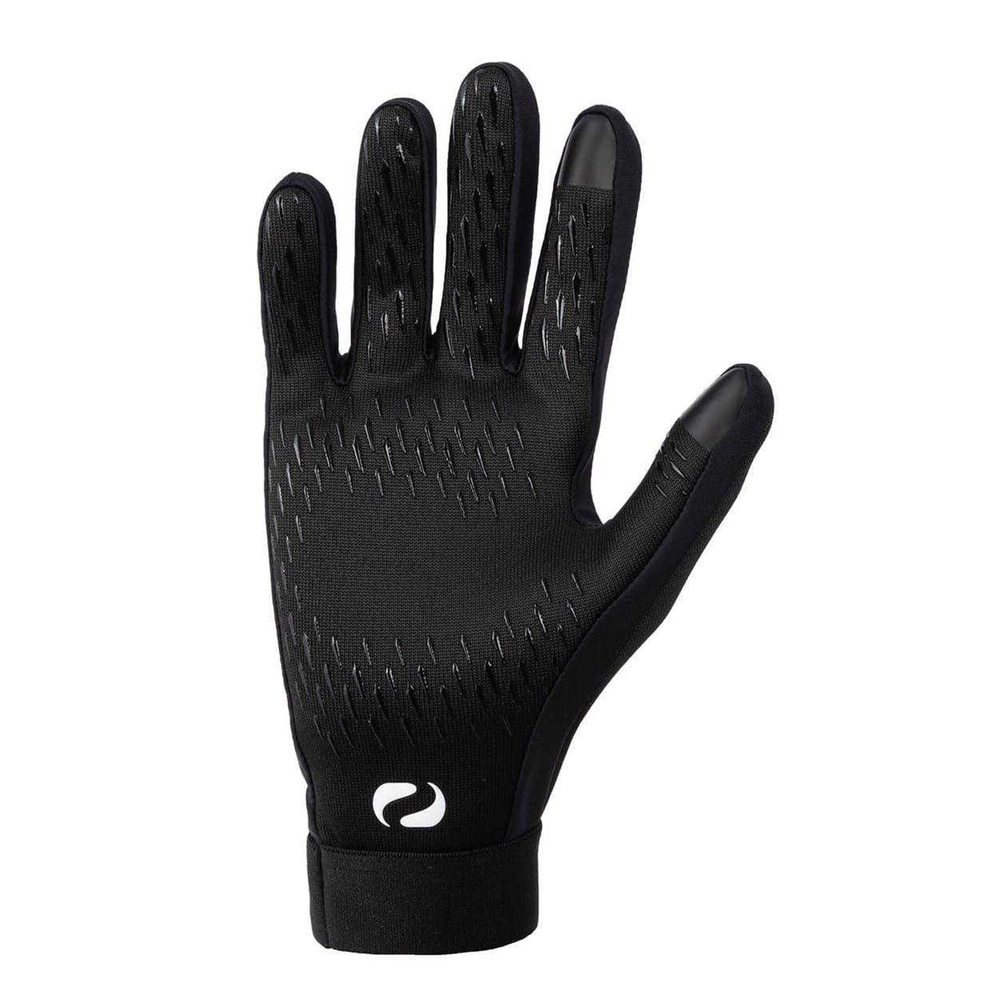 Black - Back - Sondico Childrens-Kids Football Player Gloves