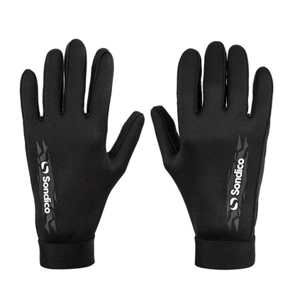 Black - Side - Sondico Childrens-Kids Football Player Gloves