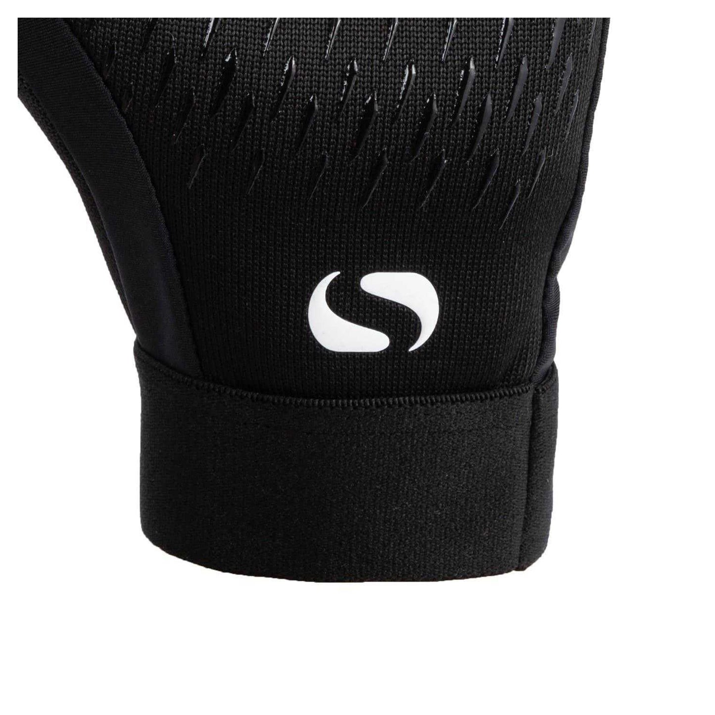 Black - Pack Shot - Sondico Childrens-Kids Football Player Gloves