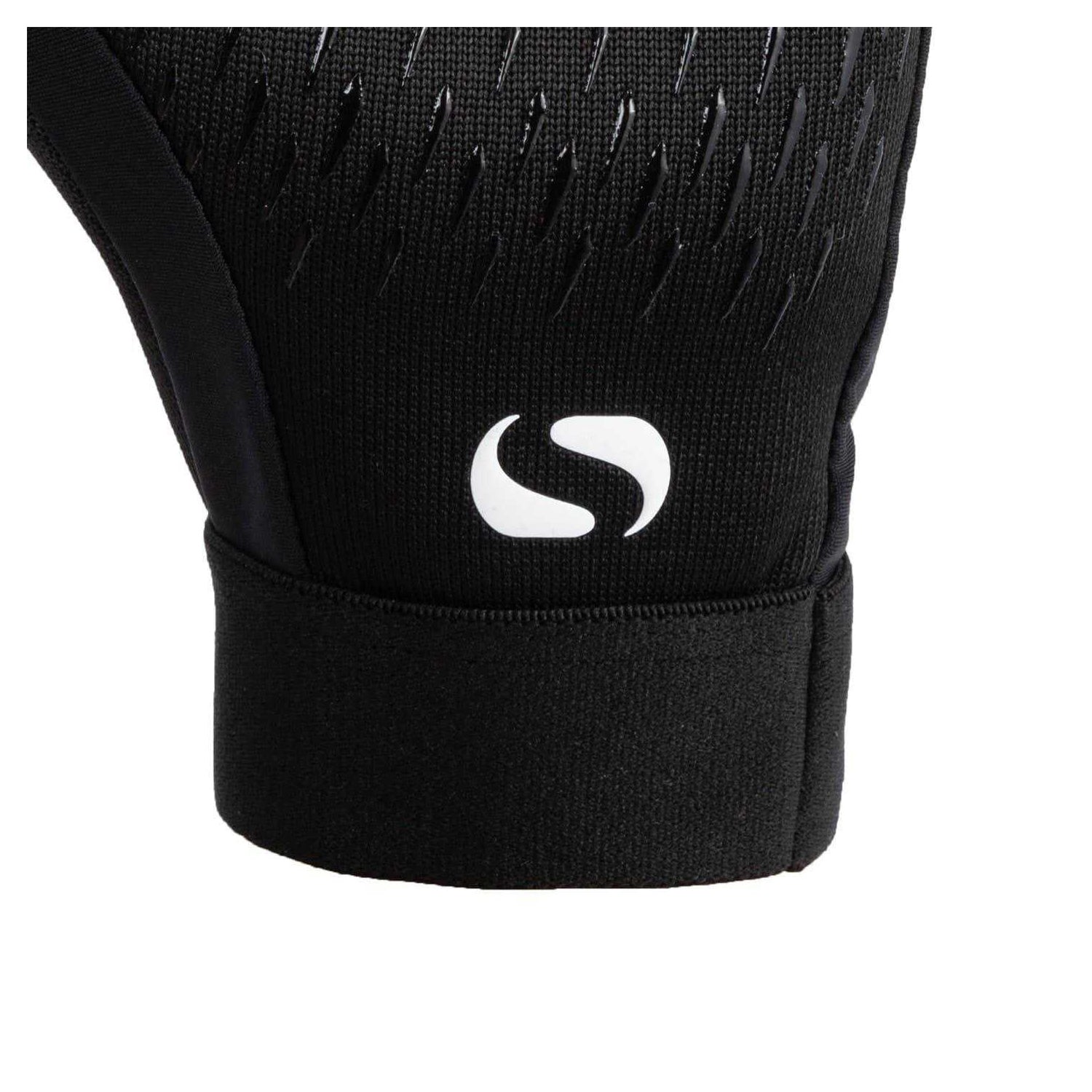 Black - Pack Shot - Sondico Childrens-Kids Football Player Gloves