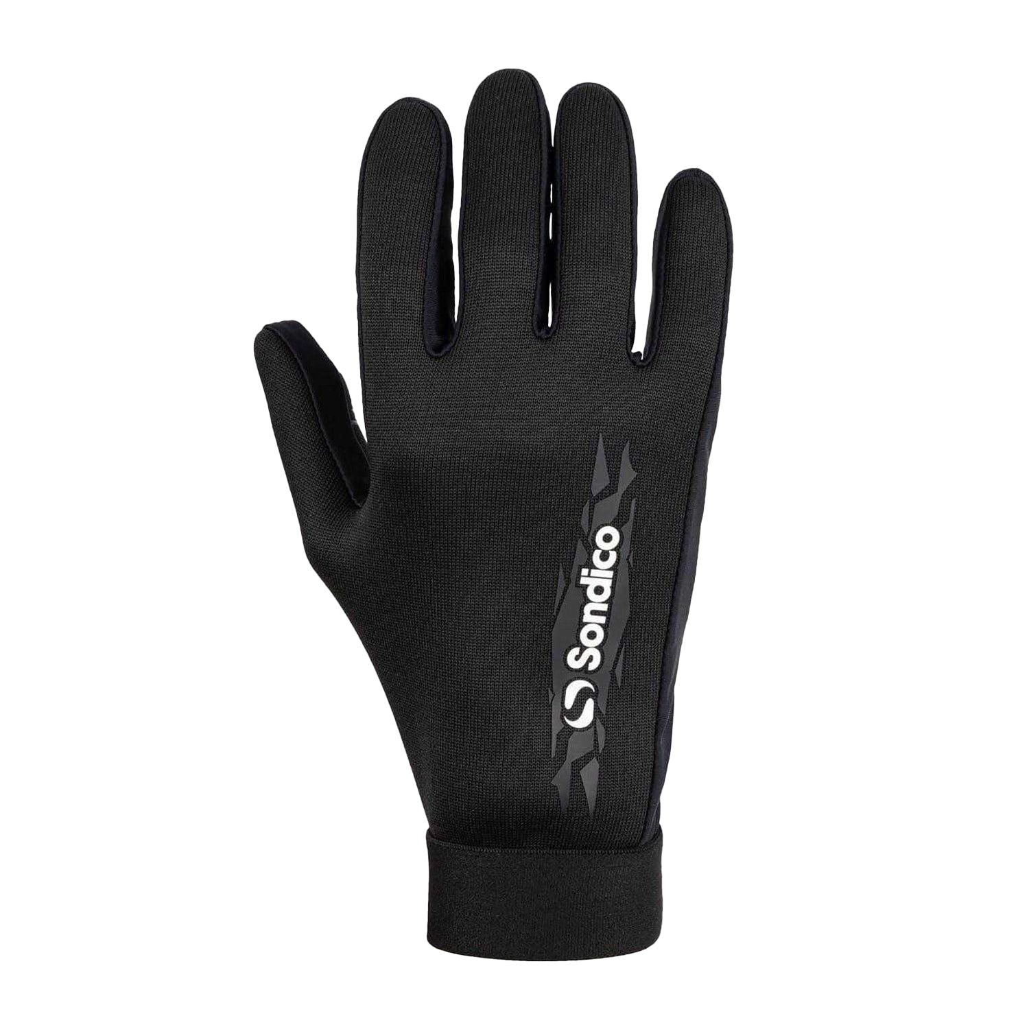 Black - Front - Sondico Childrens-Kids Football Player Gloves