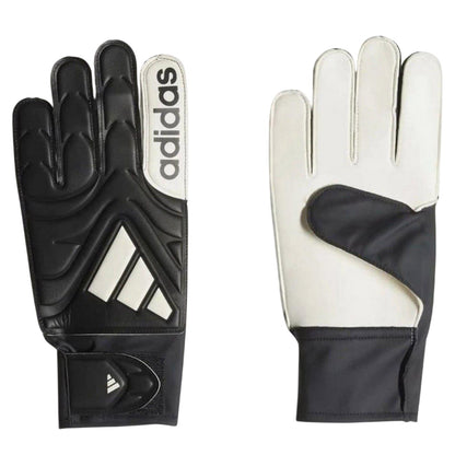 Black-White - Front - Adidas Childrens-Kids Copa Club Goalkeeping Goalkeeper Gloves