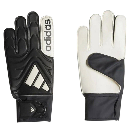 Black-White - Front - Adidas Childrens-Kids Copa Club Goalkeeping Goalkeeper Gloves
