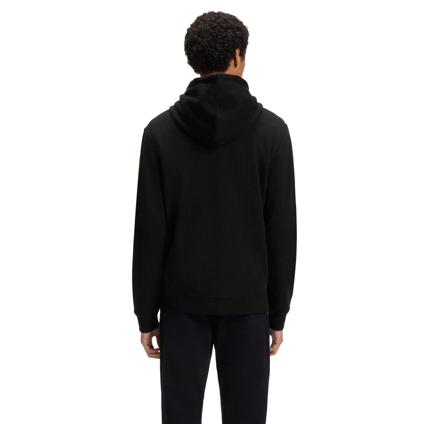 Black - Back - Hugo Boss Mens Wetalk Patch Logo Hoodie