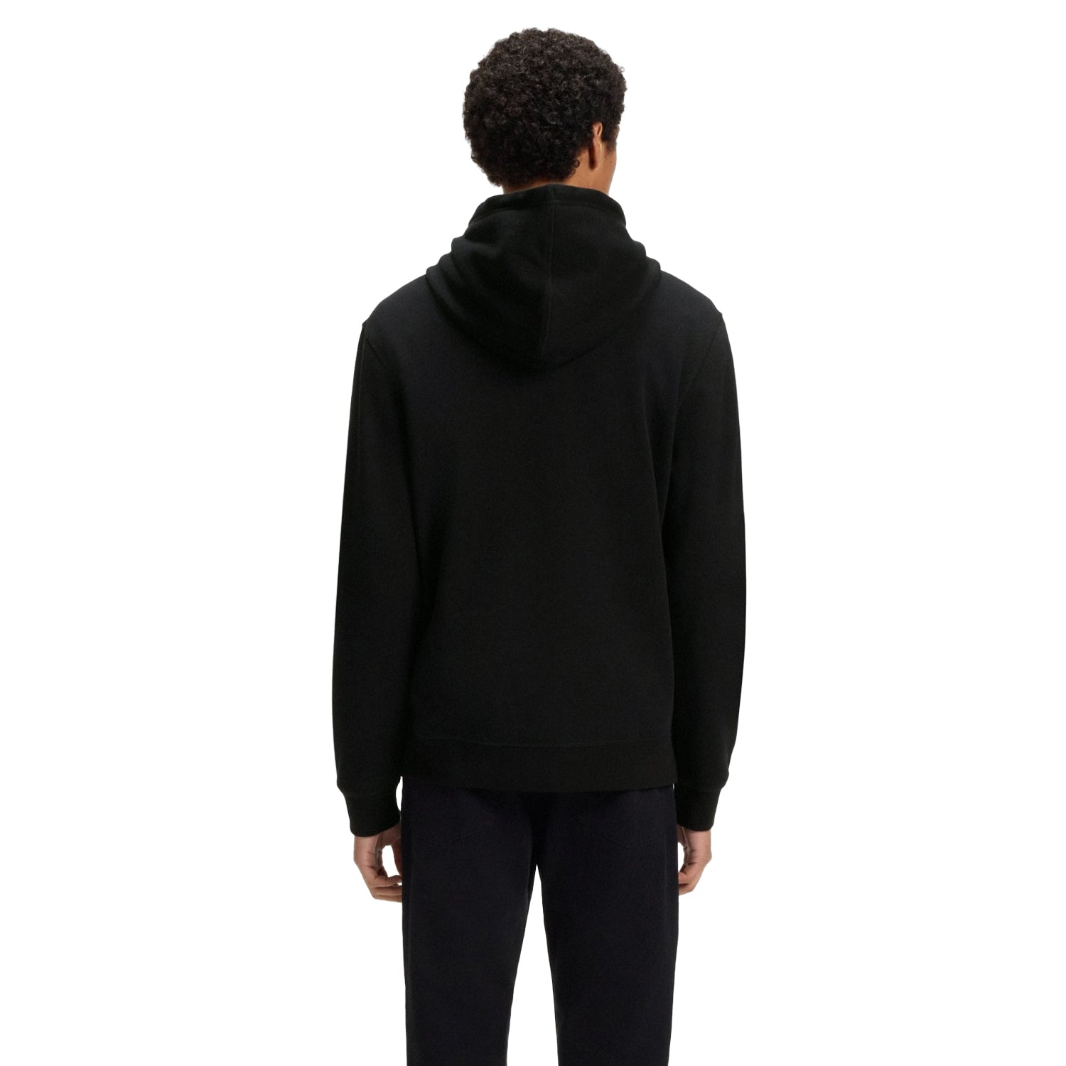 Black - Back - Hugo Boss Mens Wetalk Patch Logo Hoodie