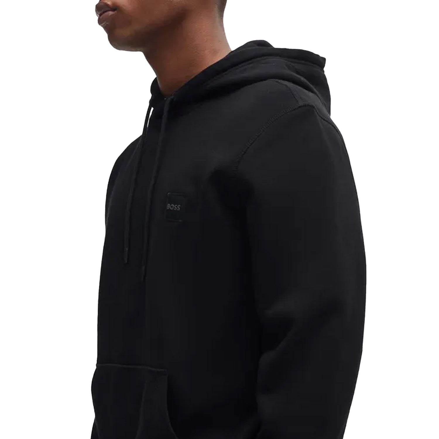 Black - Lifestyle - Hugo Boss Mens Wetalk Patch Logo Hoodie