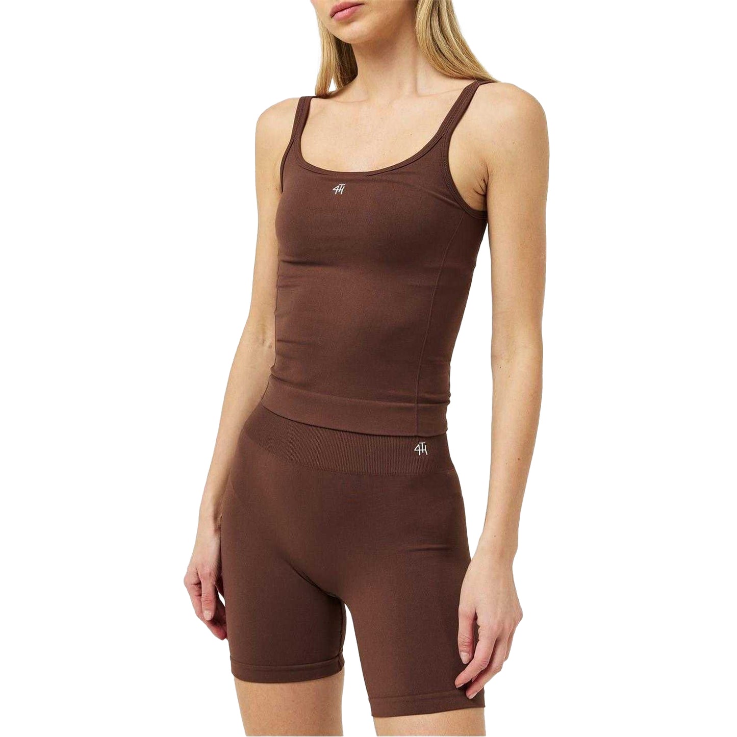 Chocolate - Side - 4th & Reckless Womens-Ladies Vest Top