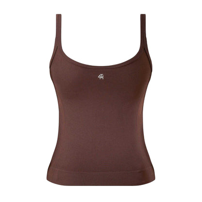 Chocolate - Front - 4th & Reckless Womens-Ladies Vest Top