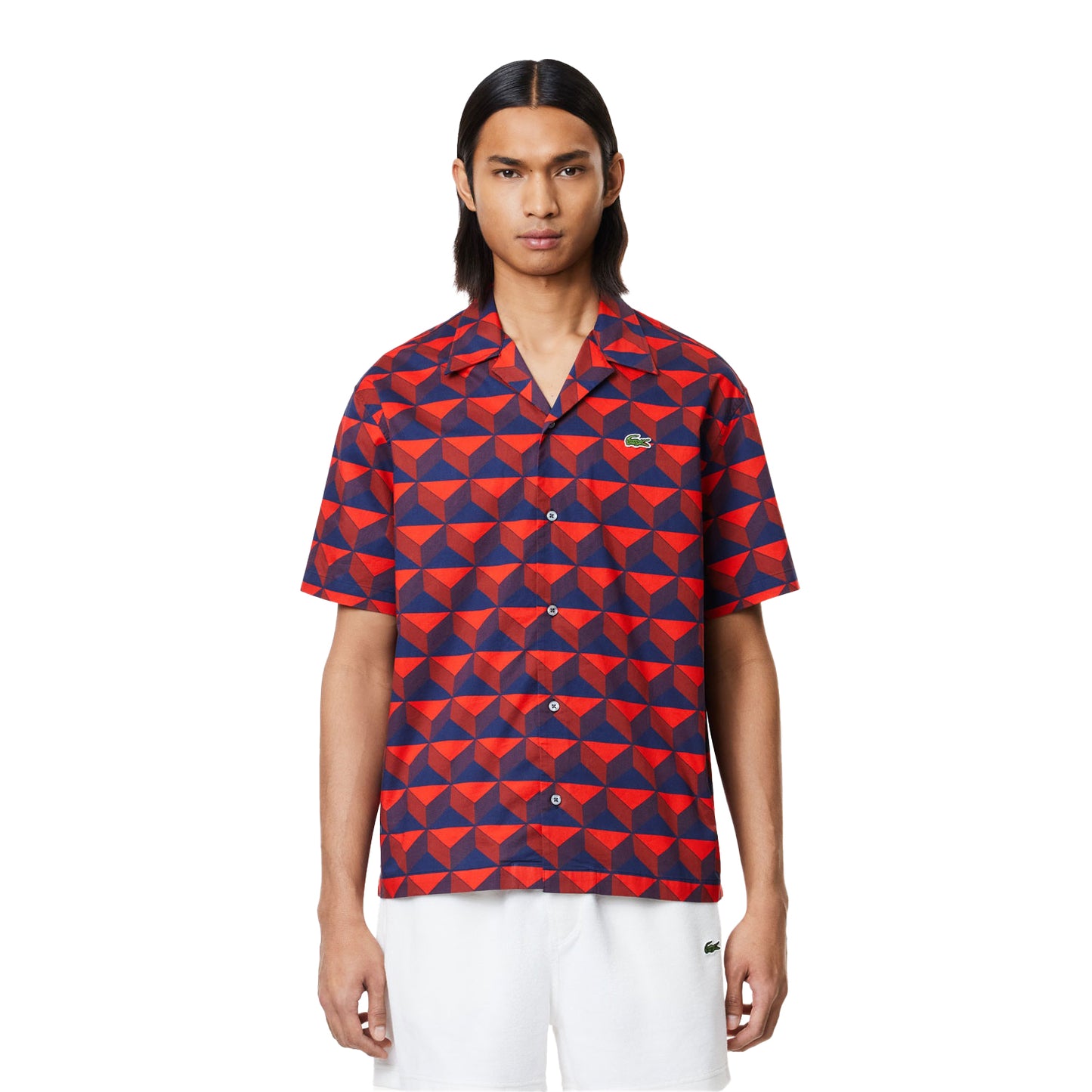 Multicoloured - Lifestyle - Lacoste Mens Organic Cotton Relaxed Fit Short-Sleeved Shirt