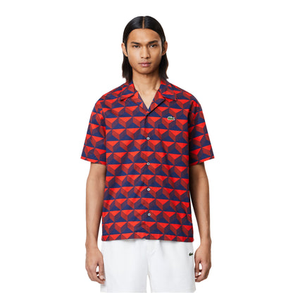 Multicoloured - Lifestyle - Lacoste Mens Organic Cotton Relaxed Fit Short-Sleeved Shirt