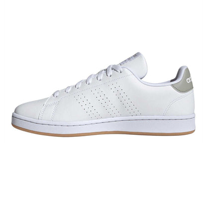 White - Side - Adidas Mens Advantage Trainers