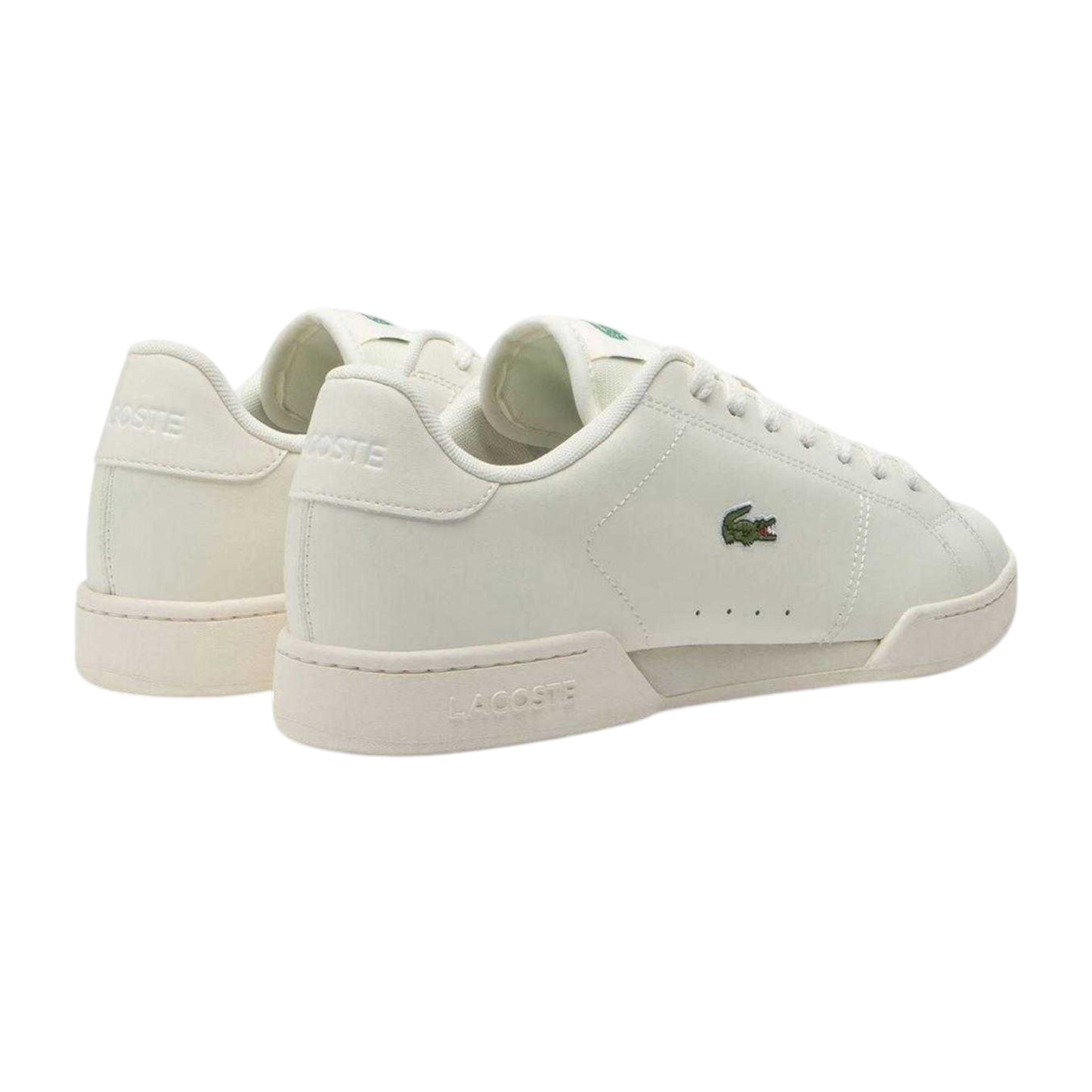 Off White - Back - Lacoste Mens Carnaby Leather Cupsole Trainers
