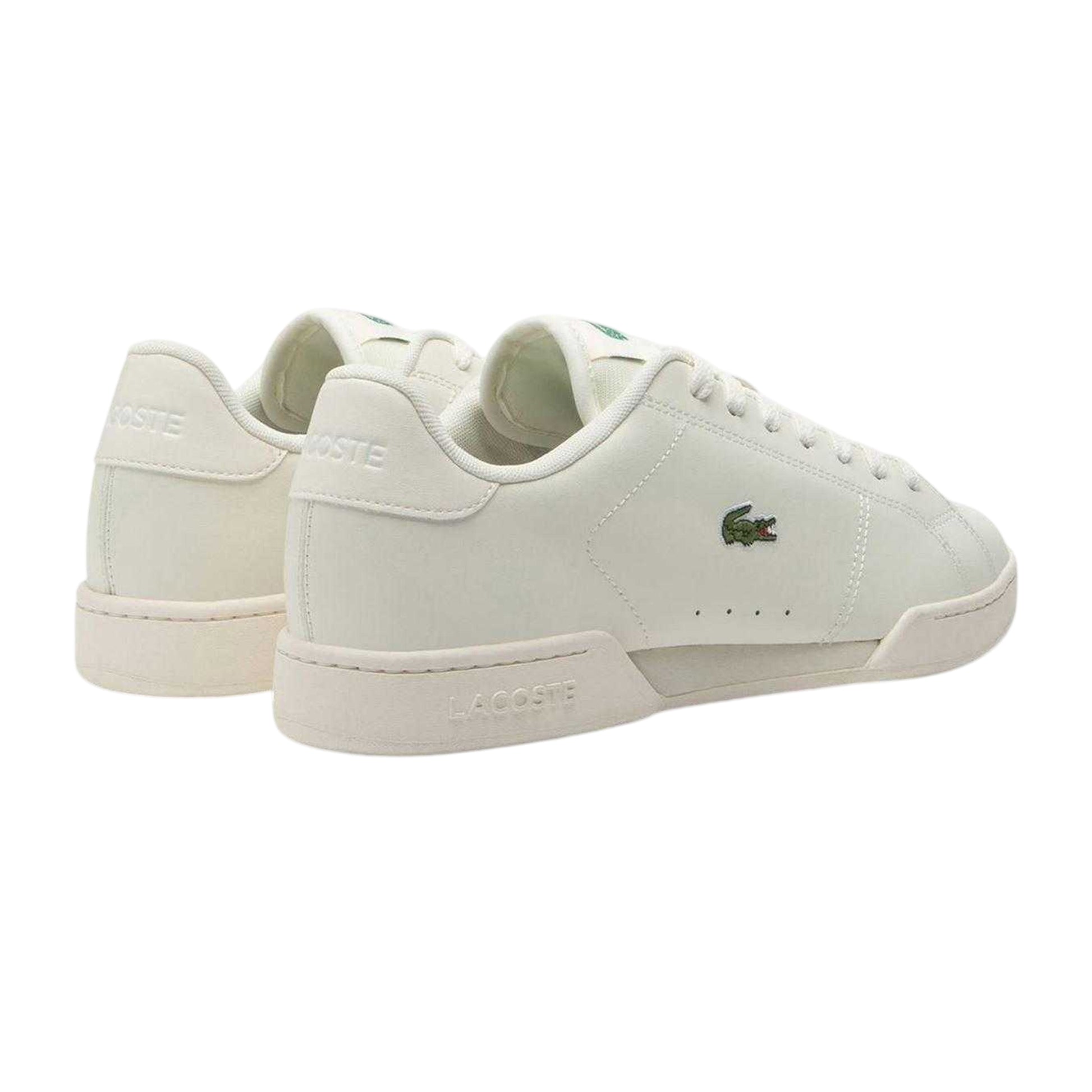 Off White - Back - Lacoste Mens Carnaby Leather Cupsole Trainers