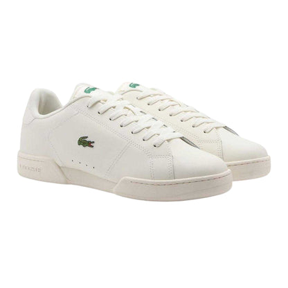 Off White - Pack Shot - Lacoste Mens Carnaby Leather Cupsole Trainers