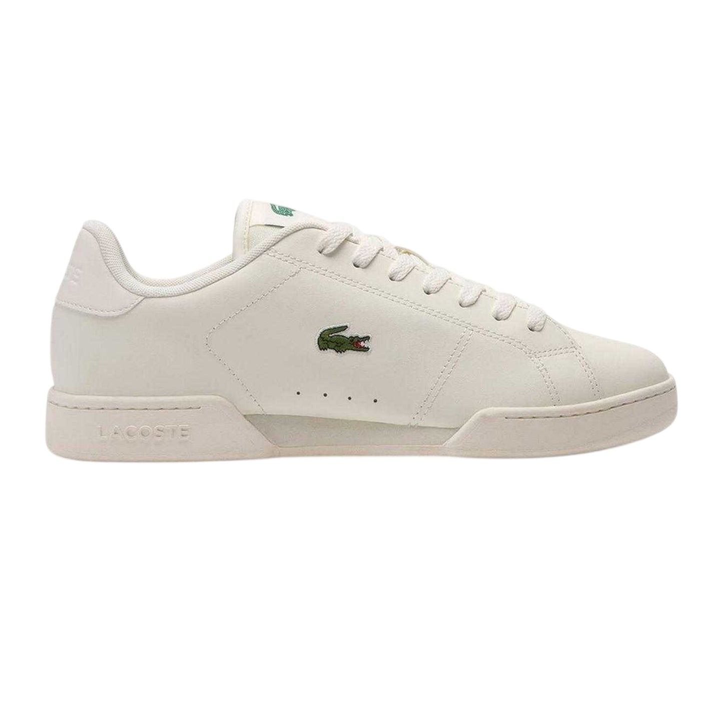 Off White - Front - Lacoste Mens Carnaby Leather Cupsole Trainers
