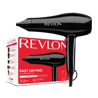 Black - Lifestyle - Revlon Hair Dryer (UK Plug)
