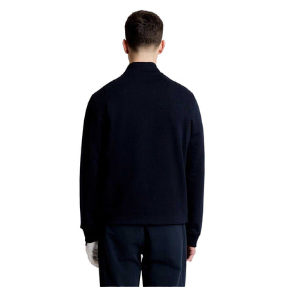 Dark Navy - Back - Lyle & Scott Mens Embroidered Logo Half Zip Golf Midlayer