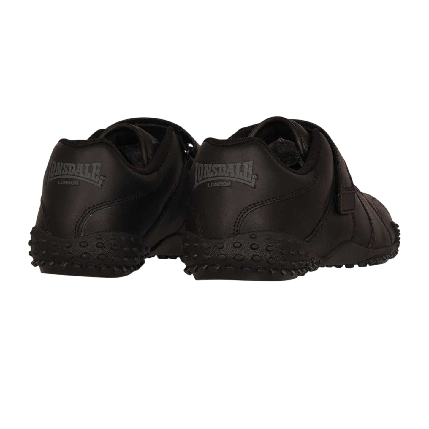 Black - Back - Lonsdale Mens Fulham Leather Trainers