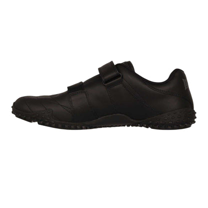 Black - Side - Lonsdale Mens Fulham Leather Trainers