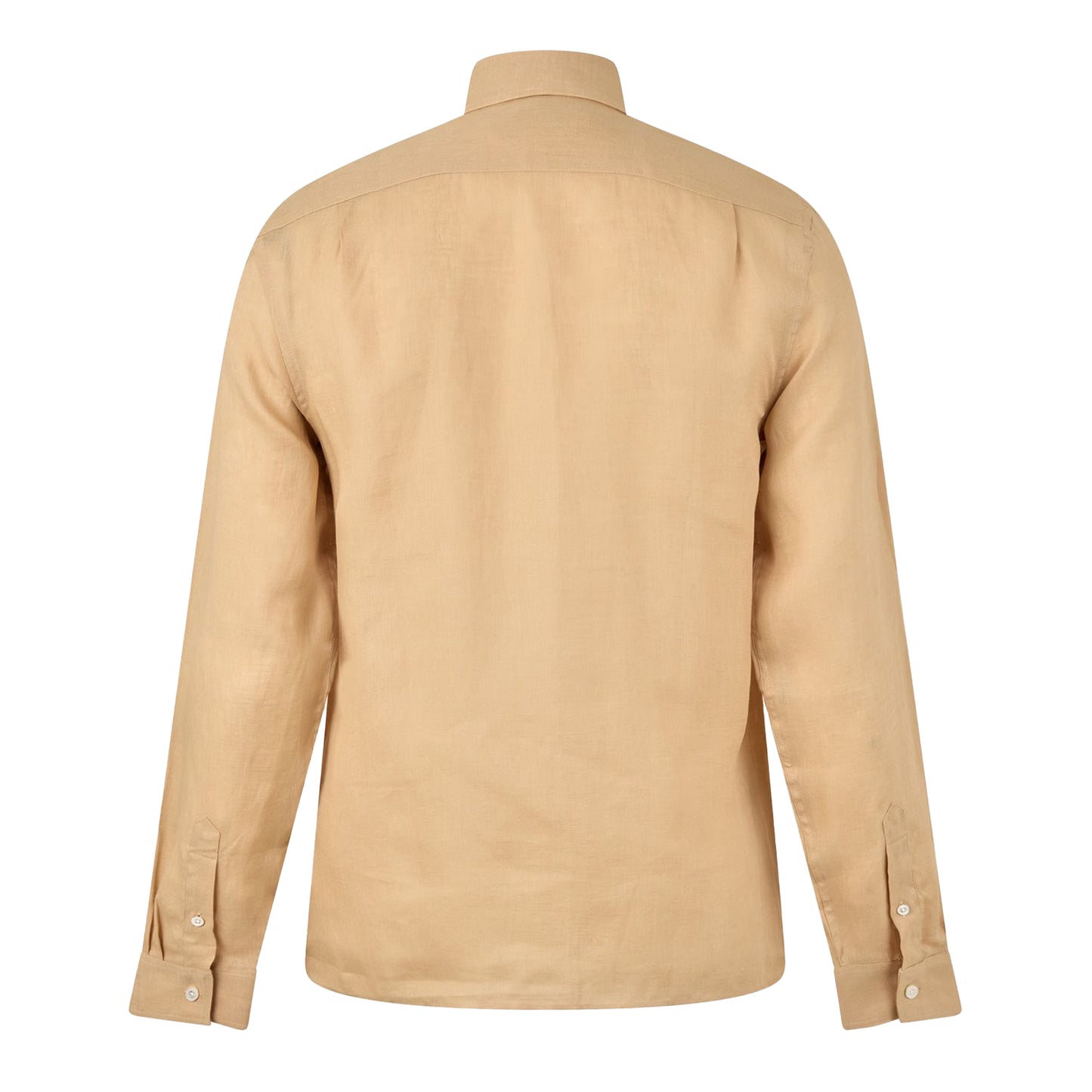 Beige - Back - Lacoste Mens Logo Linen Shirt
