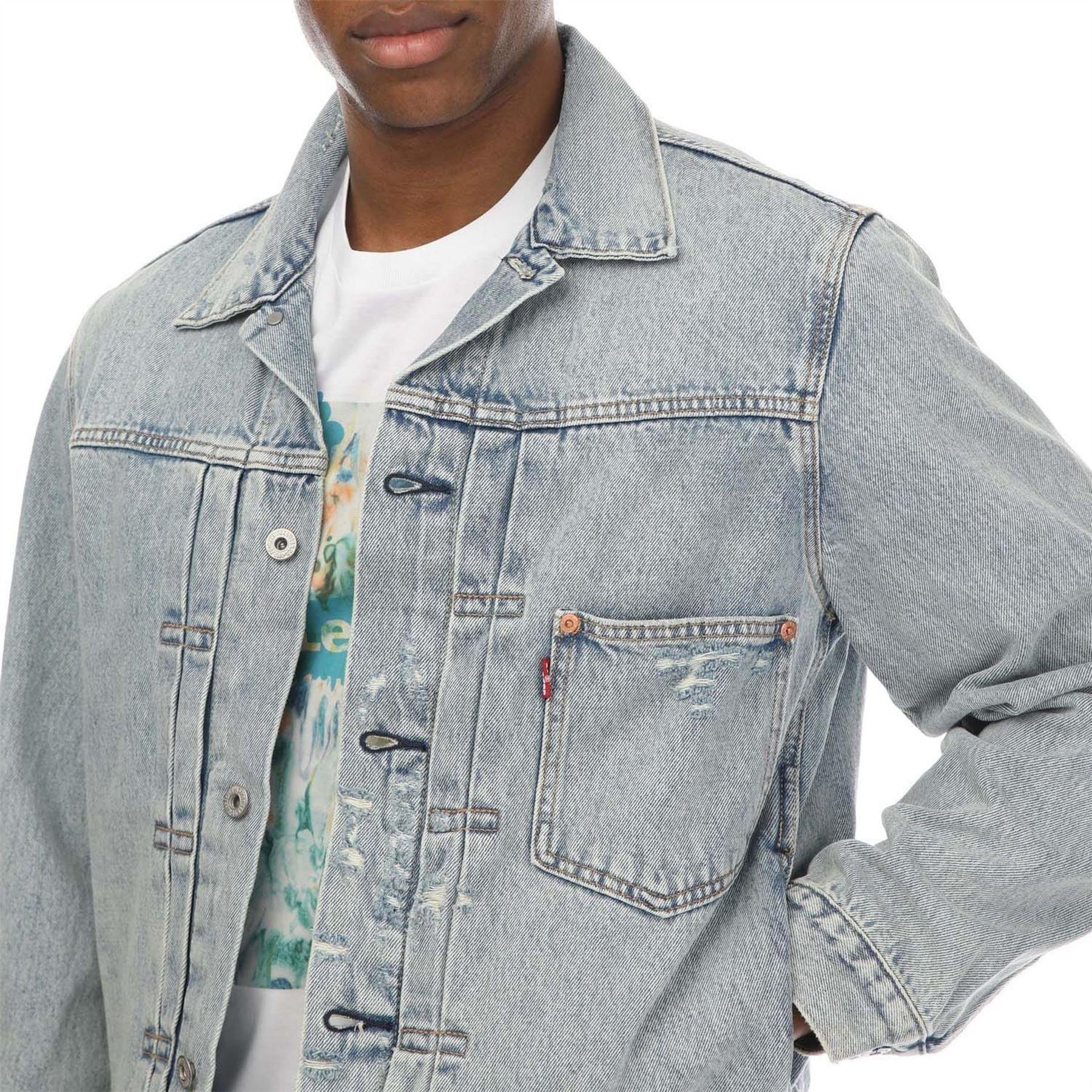 Denim - Side - Levis Mens Cotton Trucker Jacket
