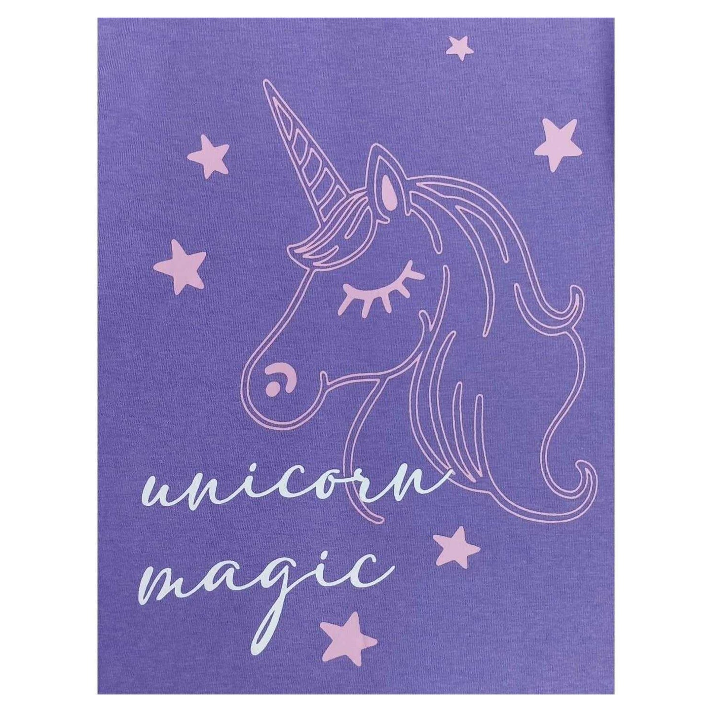 Black-Pink - Pack Shot - Star Girls Unicorn Pyjama Set