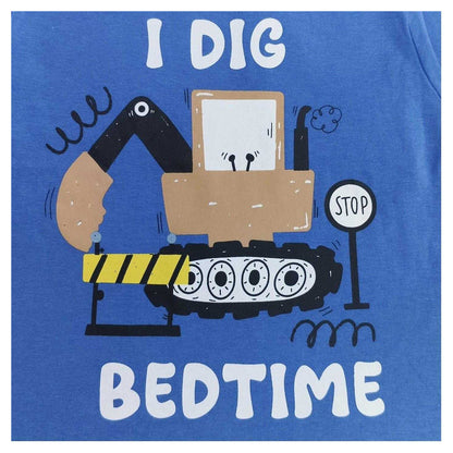 Blue - Lifestyle - Star Boys Digger Pyjama Set