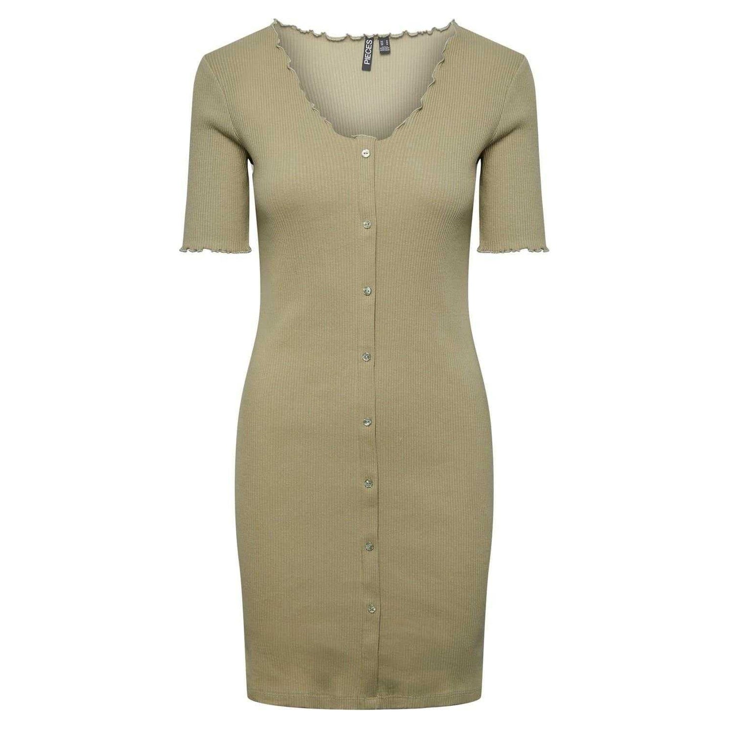 Tea - Front - Pieces Womens-Ladies Nukisa V Neck Bodycon Dress