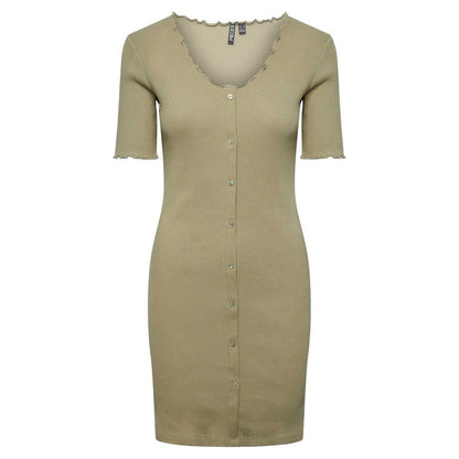Tea - Front - Pieces Womens-Ladies Nukisa V Neck Bodycon Dress