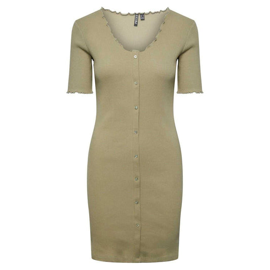 Tea - Front - Pieces Womens-Ladies Nukisa V Neck Bodycon Dress