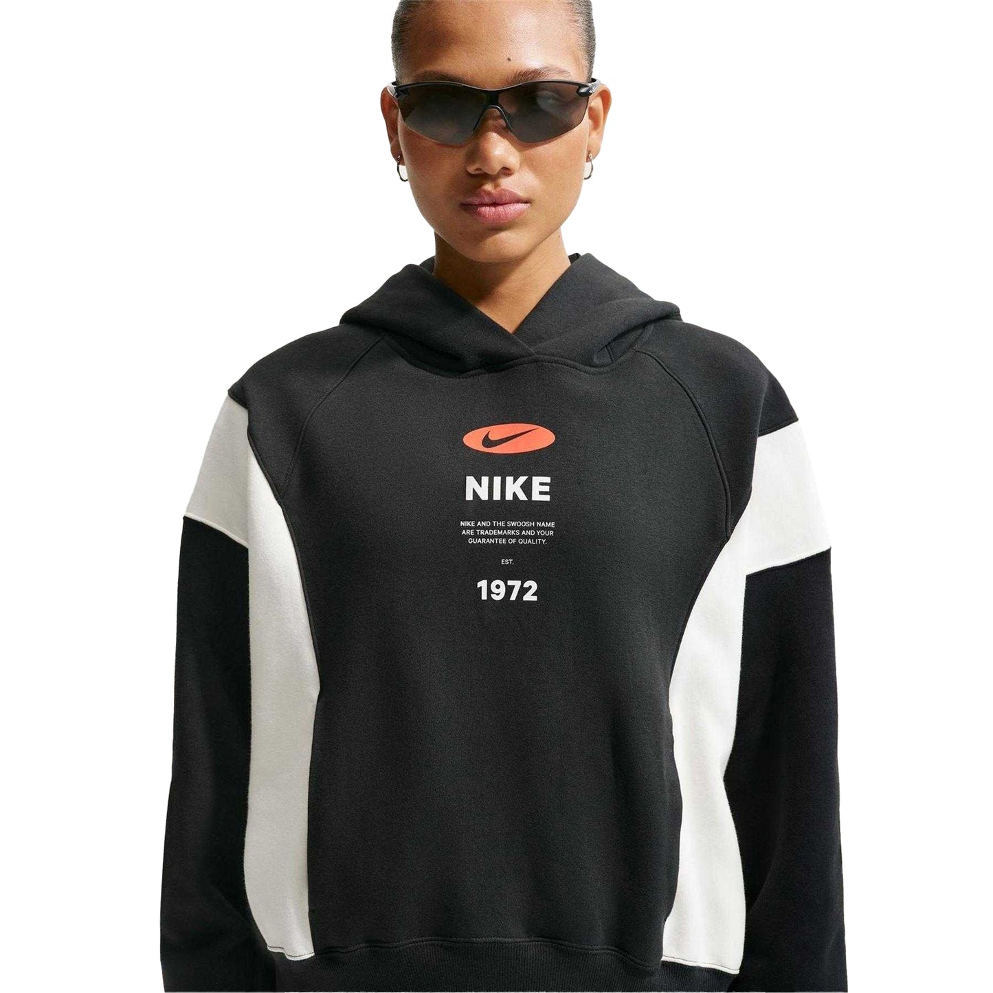 Black-Sail - Side - Nike Womens-Ladies NSW Phoenix Fleece Hoodie