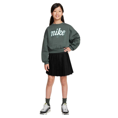 Vintage Green - Lifestyle - Nike Girls Club Box Fleece Sweatshirt