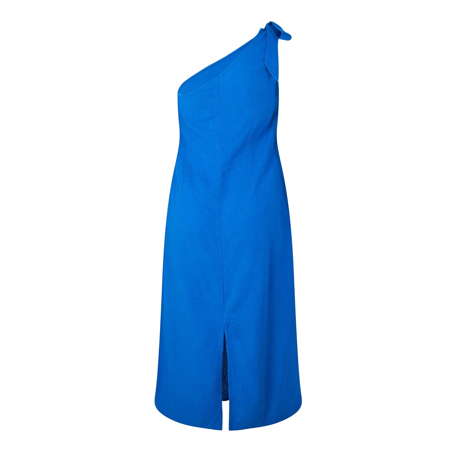 Classic Blue - Back - Vero Moda Womens-Ladies Jesmilo One Shoulder Midi Dress