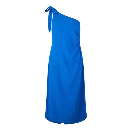 Classic Blue - Front - Vero Moda Womens-Ladies Jesmilo One Shoulder Midi Dress