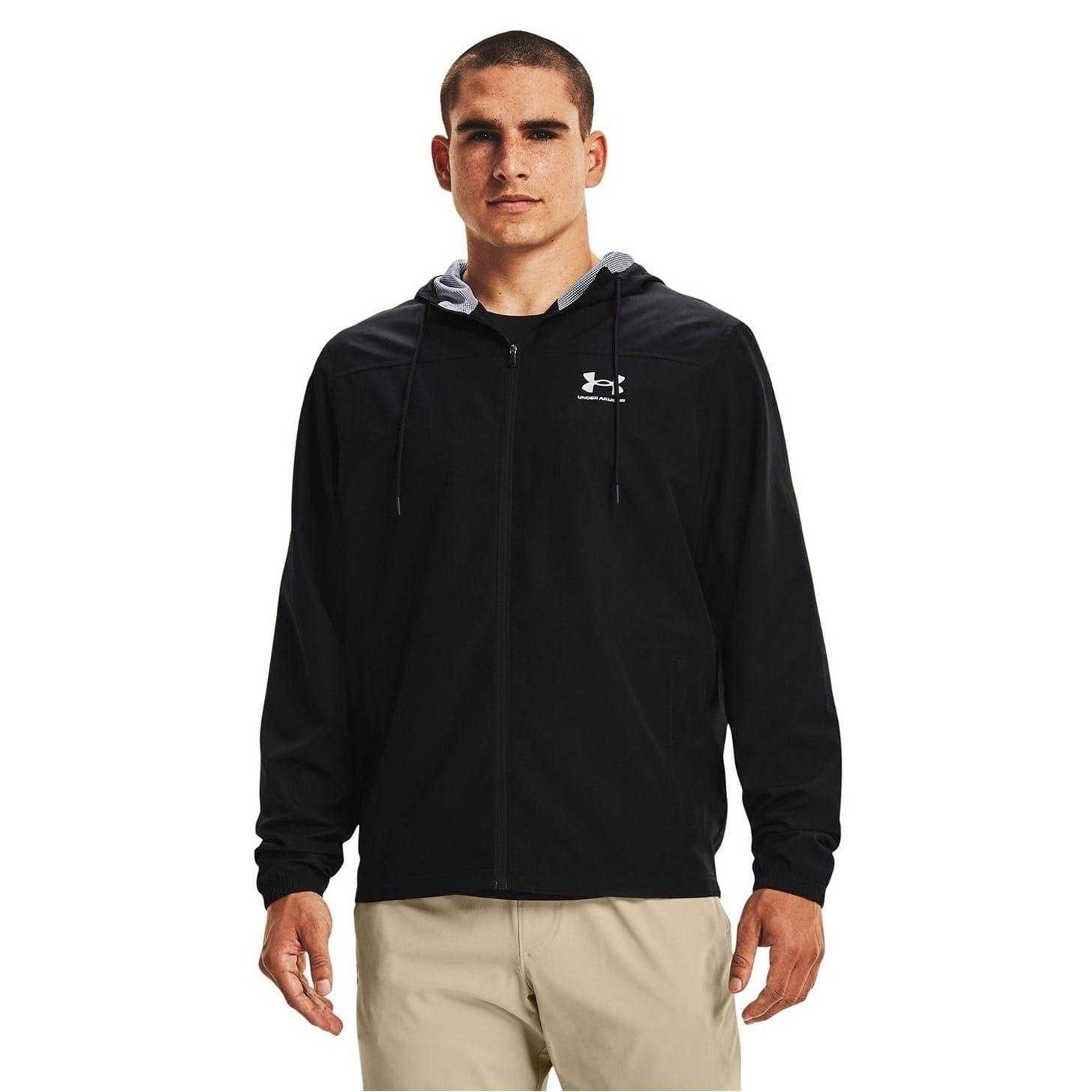 Triple Black - Lifestyle - Under Armour Mens Sportstyle Water Resistant Long-Sleeved Windbreaker