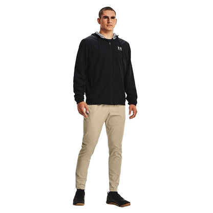 Triple Black - Pack Shot - Under Armour Mens Sportstyle Water Resistant Long-Sleeved Windbreaker