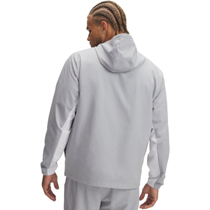 Grey - Lifestyle - Under Armour Mens Sportstyle Water Resistant Long-Sleeved Windbreaker