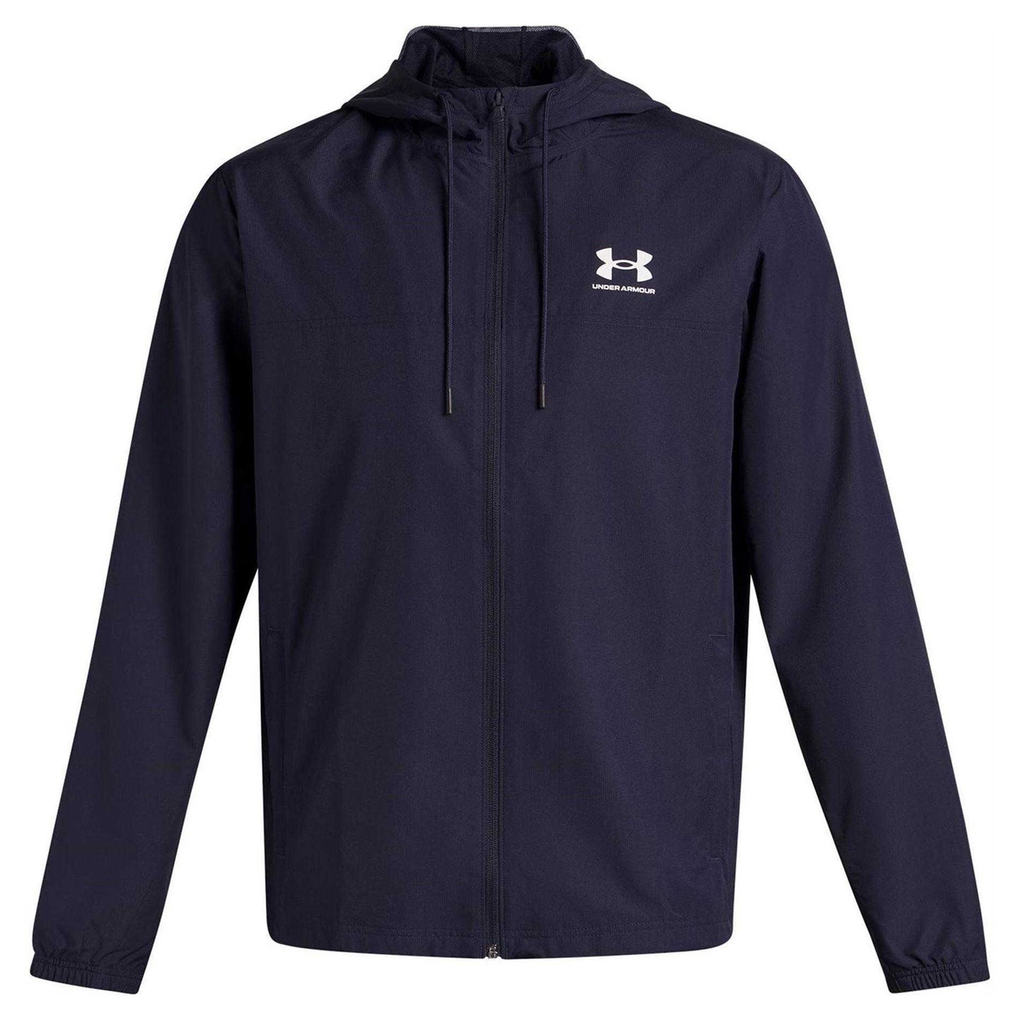 Navy - Front - Under Armour Mens Sportstyle Water Resistant Long-Sleeved Windbreaker