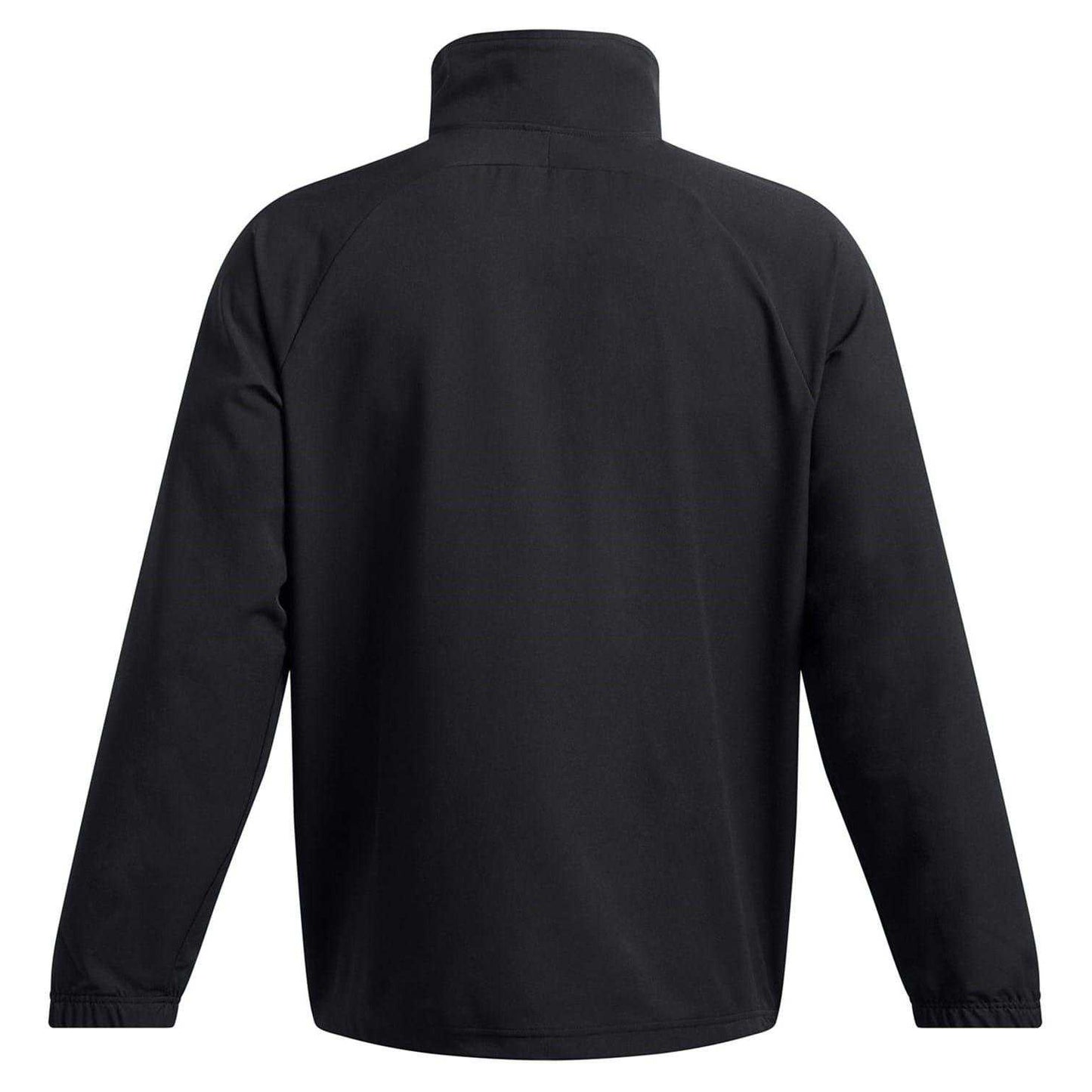 Black - Back - Under Armour Mens Performance High-Neck Raglan Anorak