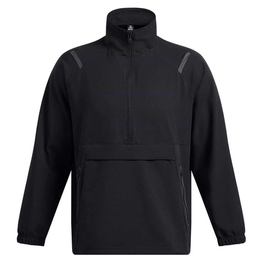 Black - Front - Under Armour Mens Performance High-Neck Raglan Anorak