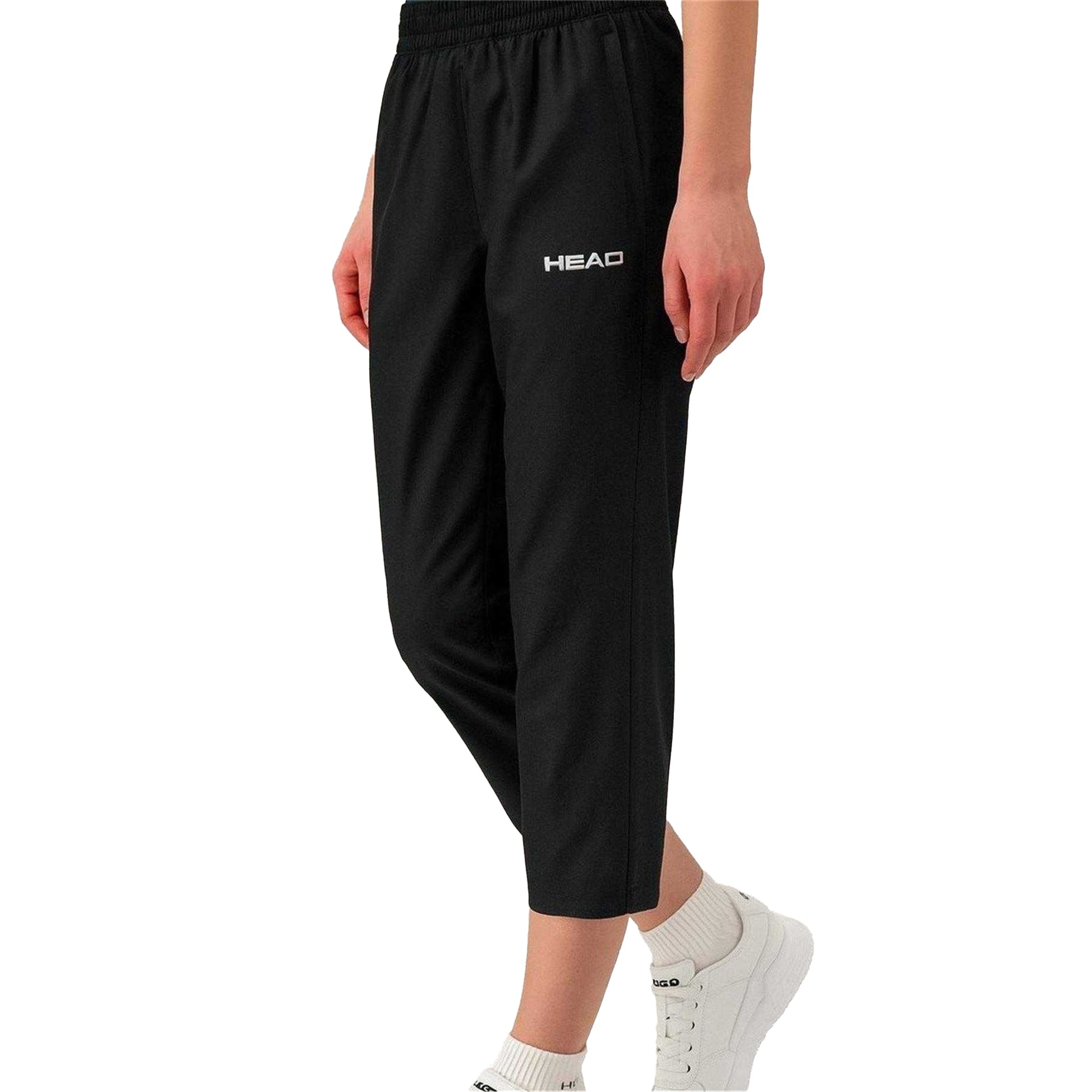 Black - Side - Head Womens-Ladies Club Capri Trousers