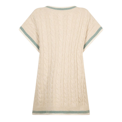 Varsity Green - Back - Levis Womens-Ladies Cable Knit Sweater Vest