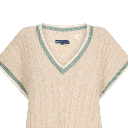 Varsity Green - Side - Levis Womens-Ladies Cable Knit Sweater Vest