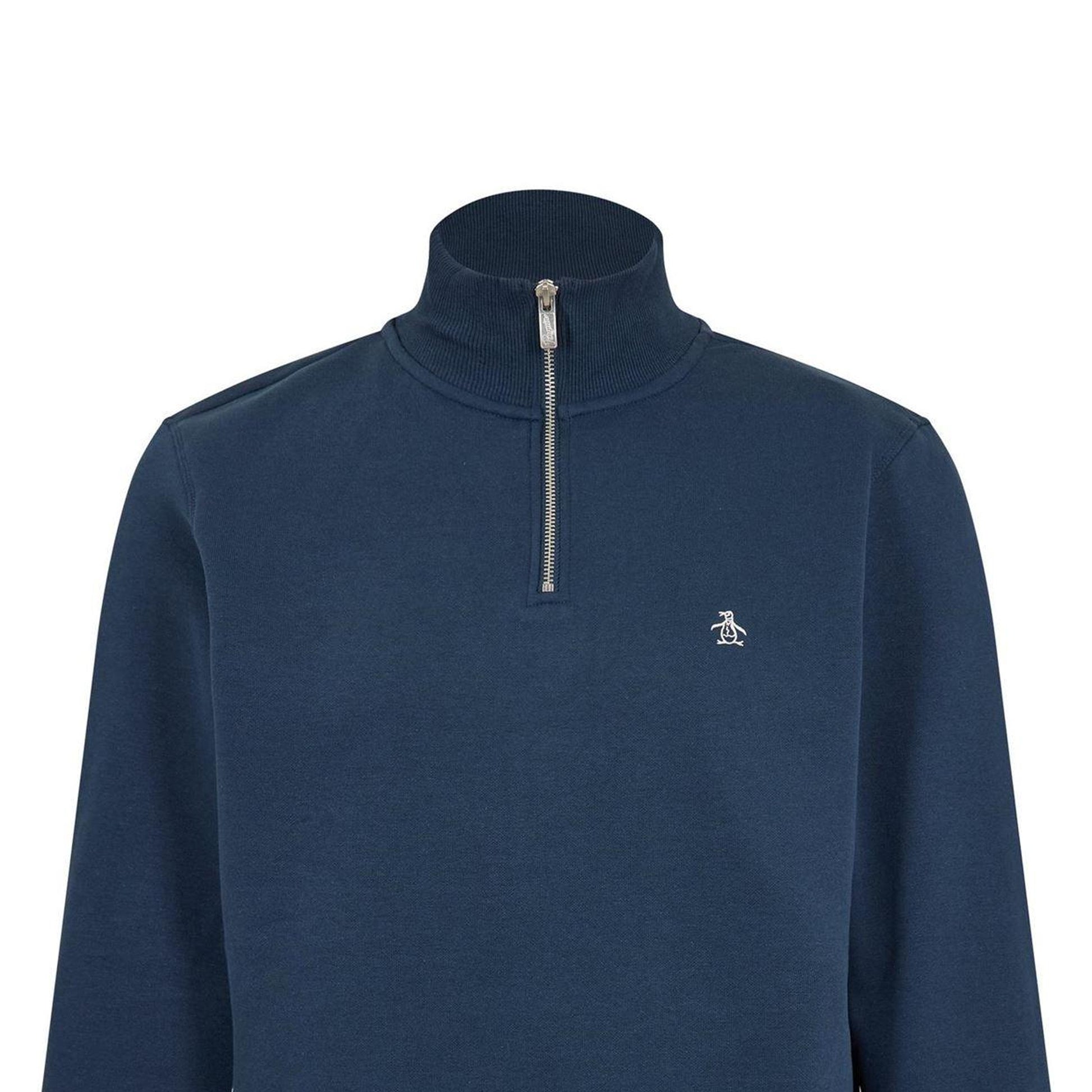 Yale Blue - Side - Original Penguin Mens Quarter Zip Sweatshirt