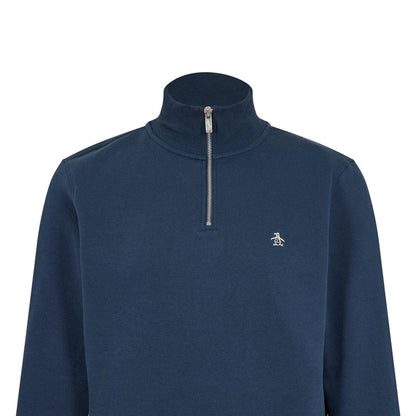Yale Blue - Side - Original Penguin Mens Quarter Zip Sweatshirt