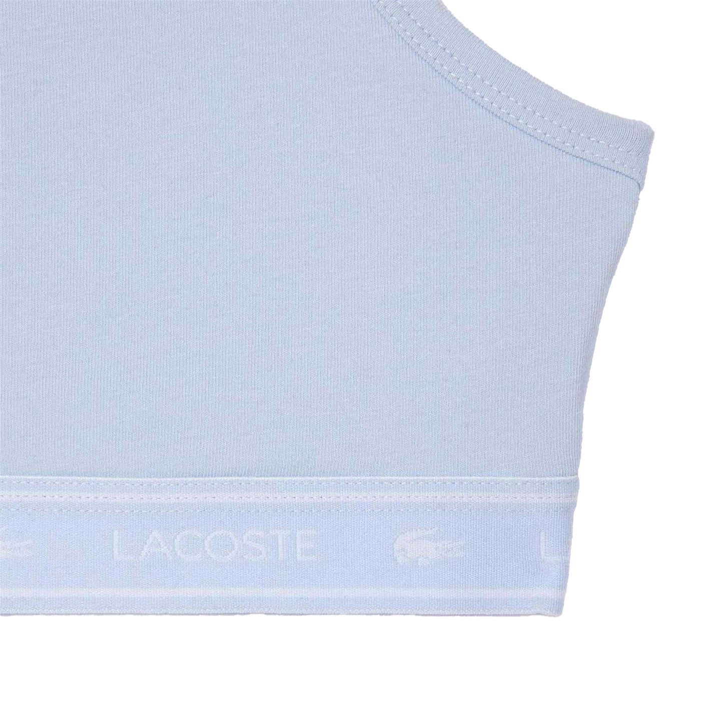 Blue - Side - Lacoste Womens-Ladies Logo Bralette